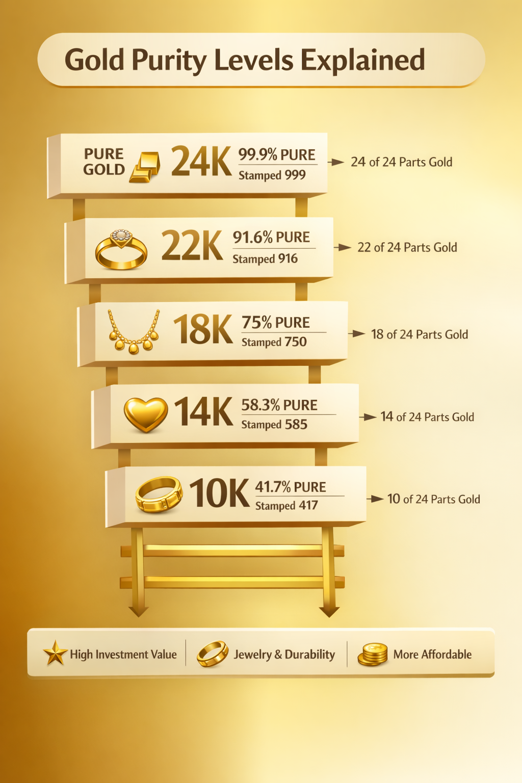 24K vs 22K vs 18K Gold
